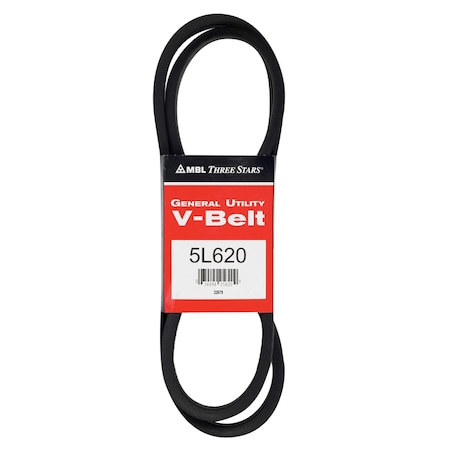 Mbl Mitsuboshi FHP General Utility V-Belt 0.63 in. W X 62 in. L For Fractional Horsepower Motors 5L620A